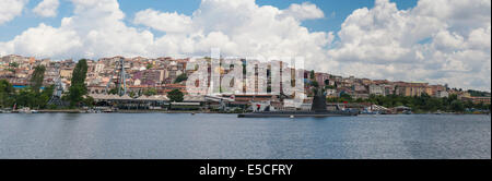 Panoramablick über Bosporus mit Stadtbild von Istanbul Türkei Stockfoto