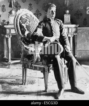 Seine Majestät, Alfonso XIII, König von Spanien, in den Königspalast, Madrid, ca. 1901 Stockfoto