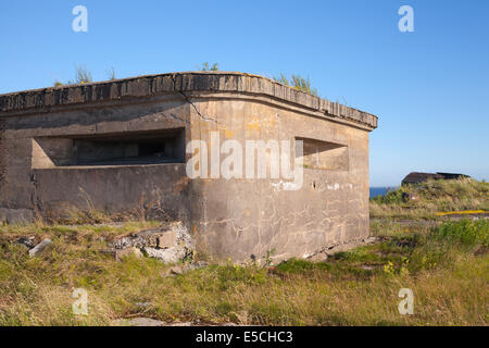 Alten Betonbunker Totleben Fort Insel in Russland Stockfoto