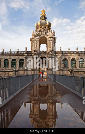 Crown Gate des Zwingers in Dresden, Sachsen, Deutschland, Europa Stockfoto