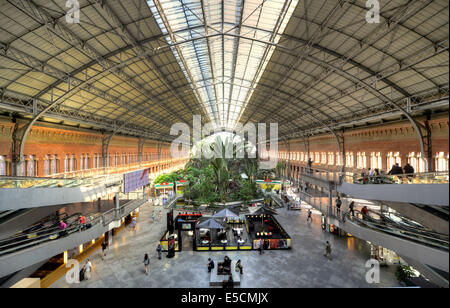 Botanischer Garten, Madrid Bahnhof oder Estación de Puerta de Atocha, Spanien Stockfoto