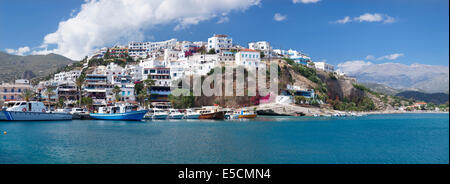 Das Meer Dorf Agia Galini, Kreta, Griechenland Stockfoto