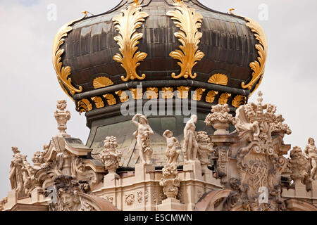 Crown Gate des Zwingers in Dresden, Sachsen, Deutschland, Europa Stockfoto