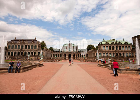 Zwingerhof des Zwingers in Dresden, Sachsen, Deutschland, Europa Stockfoto