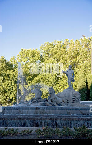 Neptun-Brunnen, Canovas del Castillo quadratisch, Madrid Stockfoto