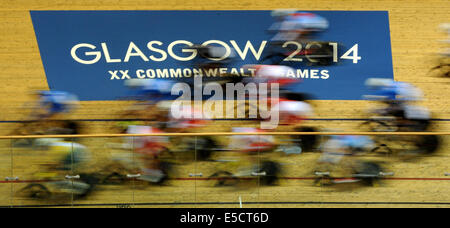 SIR CHRIS HOY VELODROM Radsport SIR CHRIS HOY VELODROME GLASGOW Schottland 27. Juli 2014 Stockfoto