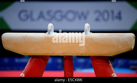 Seitpferd Turnen künstlerische SECC HYDRO GLASGOW Schottland 28. Juli 2014 Stockfoto