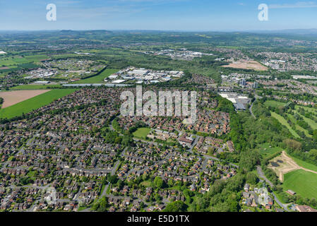 Eine Luftaufnahme des Spennels und Hoobrook Bereich der Kidderminster, Worcestershire, UK Stockfoto