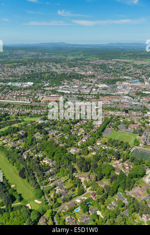 Eine Luftaufnahme der Worcestershire Stadt Kidderminster in den Midlands. Stockfoto