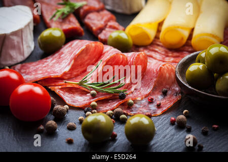 Foto von Antipasti und Vorspeisen Stockfoto