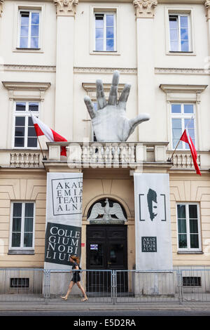 Aleksander Zelwerowicz National Academy of Dramatic Art.  Collegium Nobilium Gebäude, Warschau, Polen. Stockfoto