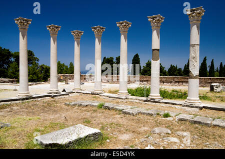 Die korinthische Tempel des Apollo, das Asklepion, Insel Kos, Dodekanes, Griechenland. Stockfoto