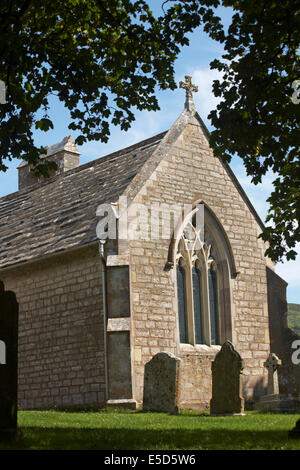 St Mary's Church in Tyneham Village, Dorset UK im Juli - Saint Marys Church, St Mary Church - verloren verlassenen Dorf Stockfoto