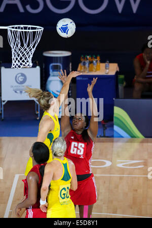 SECC, Glasgow, Schottland, Großbritannien. 28. Juli 2014. Commonwealth Games Tag 5.  Korbball vorläufige Runde Gruppe B Australien gegen Trinidad und Tobago.  Australien gewinnt 69 Tore, 34. Bildnachweis: ALAN OLIVER/Alamy Live-Nachrichten Stockfoto