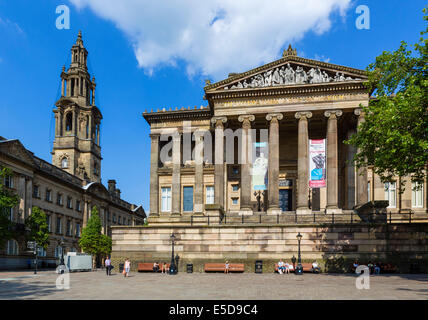 Rathaus und Harris Museum and Art Gallery, Marktplatz, Preston, Lancashire, UK Stockfoto