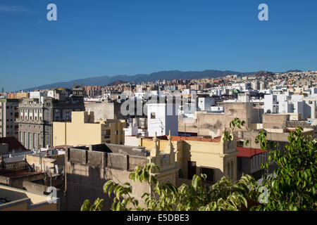 Blick von der Dachterrasse von Santa Cruz De Tenerife Stockfoto