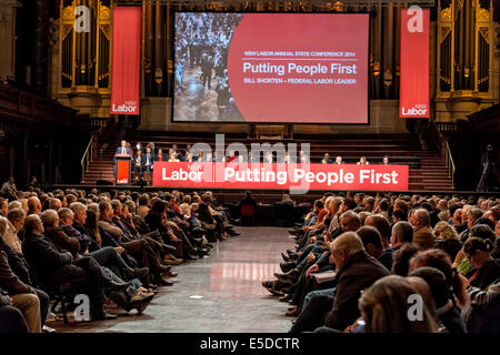 Australien, Sydney. 27h Juli 2014: Bundesrepublik Führer der Arbeitspartei und Führer der Opposition Bill verkürzen richtet sich die NSW Labor jährliche Landeskonferenz in Sydney Town Hall am 26. Juli 2014. Bildnachweis: MediaServicesAP/Alamy Live-Nachrichten Stockfoto