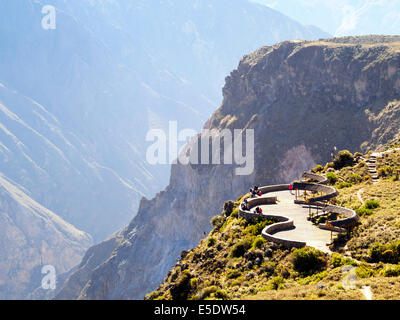 Aussichtspunkt in den Colca Canyon - Chivay, Peru Stockfoto