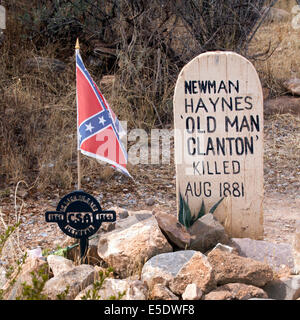 Gräber auf dem alten Boot Hill Cemetery in Tombstone, Arizona Stockfoto