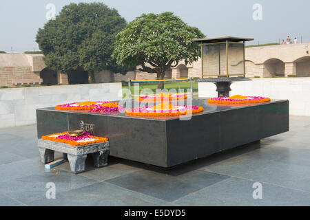 Raj Ghat: Grab von Mahatma Gandhi, New Delhi, Indien Stockfoto