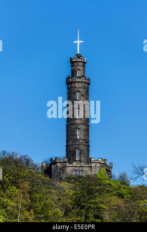 Das Nelson-Monument ist ein Gedenk Turm zu Ehren von Vize-Admiral Horatio Nelson, befindet sich in Edinburgh, Schottland. Stockfoto