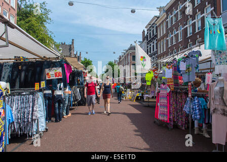 Amsterdam, Holland, Niederlande, Touristische paar Teenager, Besuch der Pijp Shopping Street Scene, Albert Cuyp Markt, Europäischen Wochenende Stockfoto