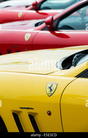 Linien der Ferrari Autos Stockfoto