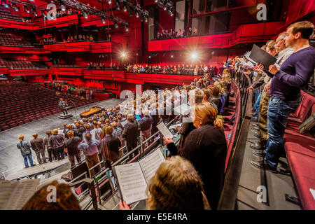 Chor Probe an harpa Concert Hall, Reykjavik, Island Stockfoto