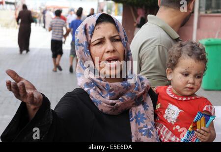 Rafah, Gaza-Streifen, Palästinensische Gebiete. 29. Juli 2014. Bildnachweis: ZUMA Press, Inc./Alamy Live-Nachrichten Stockfoto