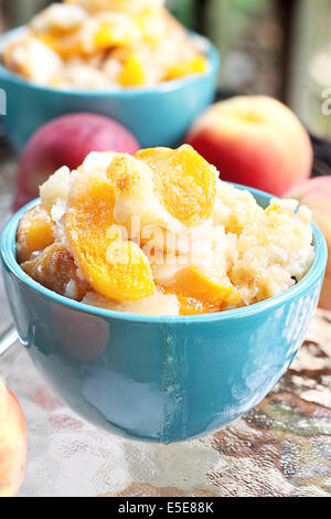 Peach Cobbler Stockfoto