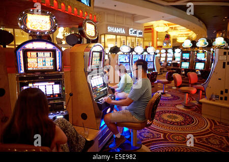 Las Vegas Strip in Las Vegas, Nevada. Shania Casino im Caesars Palace Stockfoto