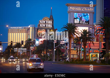 New York-New York Hotel & Casino auf dem Las Vegas Strip in Las Vegas Boulevard South, in Paradies, Nevada gelegen. Stockfoto