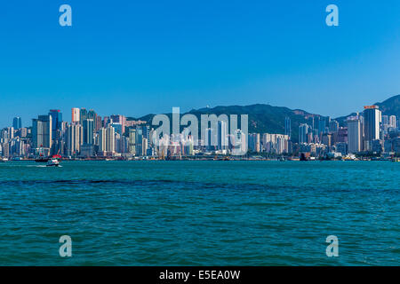 PANORAMABLICK ÜBER HONG KONG BLICK VON KOWLOON Stockfoto