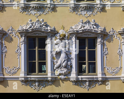 Detail am Falkenhaus in Würzburg, Deutschland Stockfoto