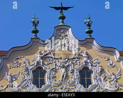 Detail am Falkenhaus in Würzburg, Deutschland Stockfoto