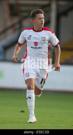 Cambridge, UK. 29. Juli 2014. Vorsaison-freundlich. Cambridge United gegen MK Dons. Tom Hitchcock von MK Dons. © Aktion Plus Sport/Alamy Live-Nachrichten Stockfoto