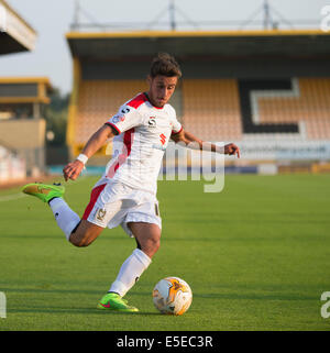 Cambridge, UK. 29. Juli 2014. Vorsaison-freundlich. Cambridge United gegen MK Dons. George Baldock der MK Dons. © Aktion Plus Sport/Alamy Live-Nachrichten Stockfoto