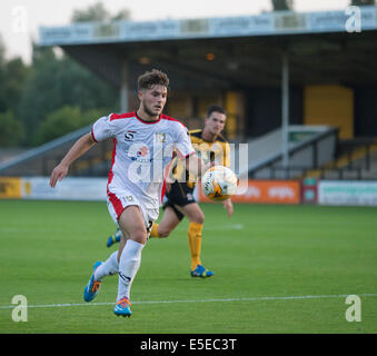 Cambridge, UK. 29. Juli 2014. Vorsaison-freundlich. Cambridge United gegen MK Dons. Giorgio Rasulo der MK Dons. © Aktion Plus Sport/Alamy Live-Nachrichten Stockfoto