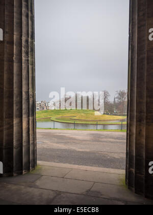 Scottish National Gallery der modernen Art, Ansicht von Charles Jencks Landschaft Kunstwerk Landform Stockfoto