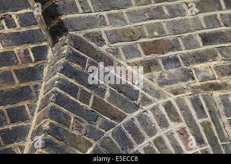 Detail des Mauerwerk von Granary Square, London Stockfoto