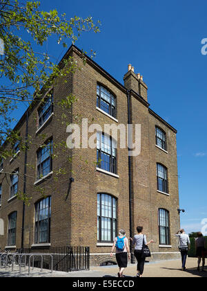 Blick auf Granary Square in London. Stockfoto