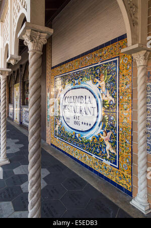 Columbia Restaurant Schild, Ybor City FL Stockfoto