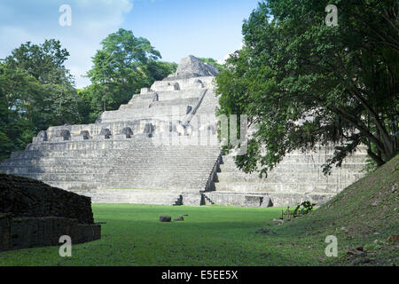 Caana Pyramide an der Caracol Maya Stadt, Cayo, Belize, Mittelamerika Stockfoto