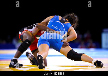 SECC Glasgow Schottland 29. Juli 2014. Commonwealth Games Tag 6. Männer- und Frauen wrestling-Runden. Bildnachweis: ALAN OLIVER/Alamy Live-Nachrichten Stockfoto