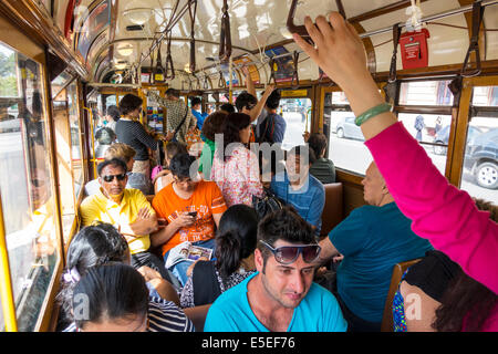 Melbourne Australien, Spring Street, Straßenbahn, Trolley, City Circle Line, Innenraum, Passagierkabine, Auto, Passagiere Fahrer, Fahrer, AU1403210 Stockfoto