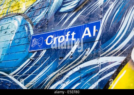 Melbourne Australien, Chinatown, Croft Alley, riesige Wandmalerei auf der Straße, Kunst, Sprühfarbe, AU140321049 Stockfoto