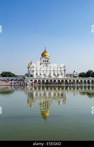 Gurdwara Bangla Sahib Sikh-Tempel, New Delhi, Indien Stockfoto