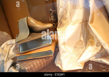 Frankreich, paris 8e, Boutique de Luxe, rue du faubourg Saint honore, Hermes, Vitrine, Stockfoto