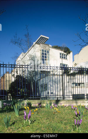 Frankreich, paris 14e, Villa Gughenbuhl, rue Nansouty, Face au parc montsouris, Atelier d'artiste, Art deco, Stockfoto