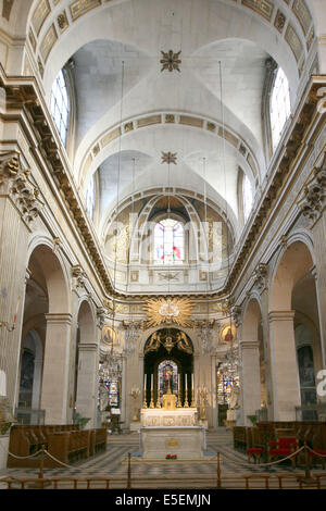 Frankreich, paris 4e, ile Saint Louis, eglise Saint Louis en l'ile, nef, voute, Stockfoto